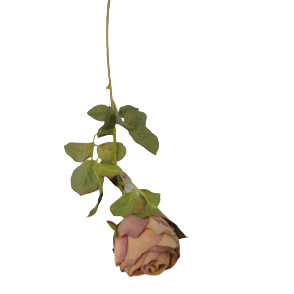 Artificial Rose on stem 75cm - Vintage Orange